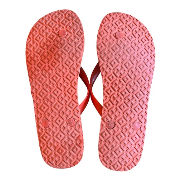 TORY BURCH Red Flip Flops 8 - Picture 3 of 7